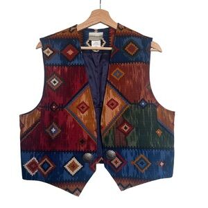 Awesome Vintage Aztec Print Vest